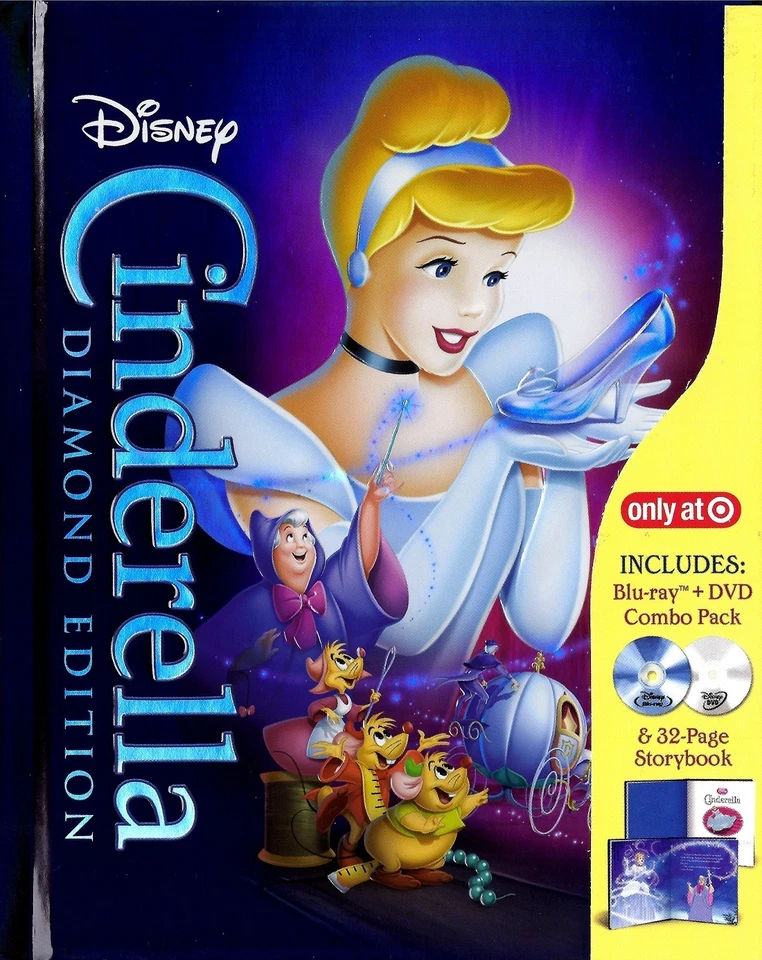 Disney Cinderella Blu-ray Target Diamond Edition W Storybook