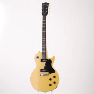 GrassRoots G-LS-57 TVY Yellow Les Paul type Electric Guitar Used From Japan - Picture 1 of 11