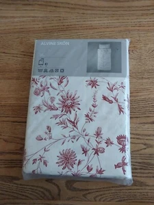 Ikea Alvine Skone Twin Duvet / Quilt Cover And Pillowcase Black White Floral New - Picture 1 of 2