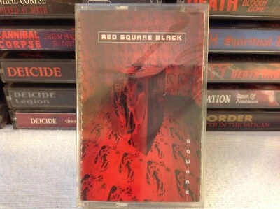 RED SQUARE BLACK SQUARE INDUSTRIAL METAL CASSETTE '94 ZOO RANDY CASTILLO NIN NEW - Image 1 of 3