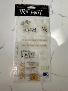 Sticko Photo Safe Dimensional True Faith 12PC Vacation Bible School Scrapbooking - Picture 1 of 4