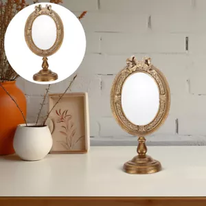 Handle Mirror Props Vintage Tabletop Decorative Office Vanity Desk - Picture 1 of 12