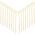 100 Pcs Stainless Steel Gold 9 Pin Earrings Open Eyepins Headpins