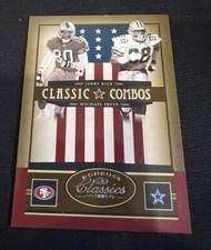 JERRY RICE Michael Irvin 2005 Donruss Classics Classic Combos #CC-12 Silver /250