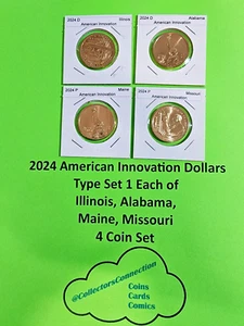 Juego completo de 4 monedas AI tipo dólar 2024 a mano - Imagen 1 de 8