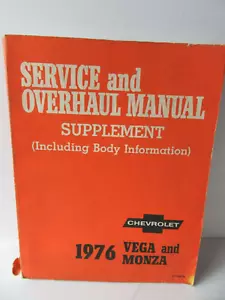 1976 Chevrolet Vega Monza Manual Service Overhaul Supplement Original GM Shop - Bild 1 von 5