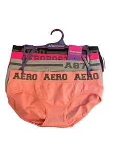 Neu mit Etikett Paket 5 Paar Aeropostale L Logo Hipster Unterwäsche Höschen - Bild 1 von 2
