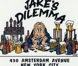 Jake's Dilemma 430 Amsterdam Avenue New York City Beer Bar Postcard Draft - Picture 1 of 1