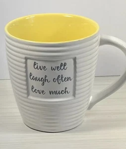 Taza grande Live Well Laugh Often Love Much The Old Pottery Co. Little Thoughts - Imagen 1 de 16