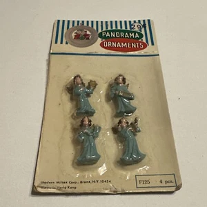 Miltex Christmas Blue Angels Panorama Ornaments Crafts Miniature Dioramas Vtg - Bild 1 von 6