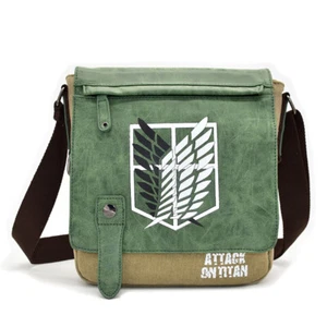 Borsa Anime Attack on Titan AOT verde messenger borsa a tracolla borsa scuola borsa a tracolla - Foto 1 di 4