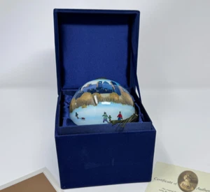 Ne'Qwa Art 2006 New York, New York Skyline Hand Painted Glass Ornament - Picture 1 of 13