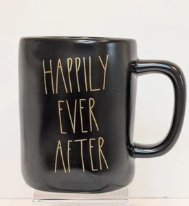 Taza "Felices para siempre" negra con oro Rae Dunn: boda, aniversario, novia - Imagen 1 de 3