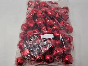 100 pcs Jumbo Metallic Red Metal Jingle Bells Christmas Craft 45mm 1-3/4" Large - Picture 1 of 5