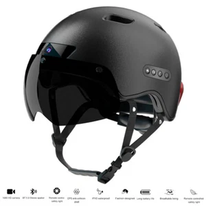 Smart Helmet Built-in Camcorder LED Tail Light Auto Brake Turn Signal Bluetooth - Picture 1 of 6