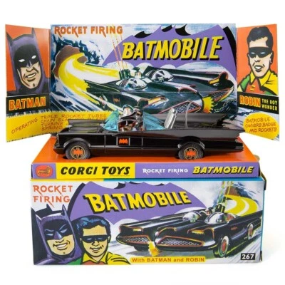 CORGI MODEL CLUB ISSUE #267 1/46 1966 BATMAN BATMOBILE WITH FIGURES & GADGETS - Image 1 of 4