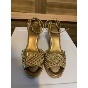 Harrod’s Strapy Wedge Heels Womens Size 8M Leather