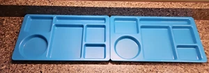 2 Blue Cambro 915CW Six Compartment Trays Food Crafts Camping 9" X 15" Daycare - Picture 1 of 8