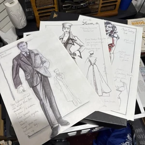 Goldeneye Costume Concept Art by Lindy Hemming Reproduction 3 Piece Set - Bild 1 von 4