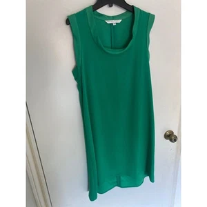 Trina Turk Double Rainbow shift dress women's S kelly green luxury event career - Picture 1 of 5