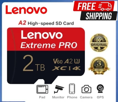 LENOVO Memory Card , High Speed Micro SD Card 128GB 2TB 512GB 256GB A2 U3 V30 - Image 1 of 4