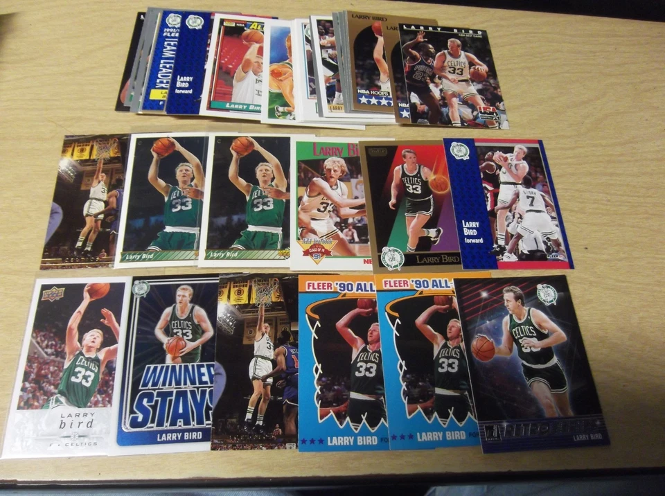 LOTE DE (41) TARJETAS DE BALONCESTO LARRY BIRD CON INSERTOS CELTICS HOF Foto 1 de 1