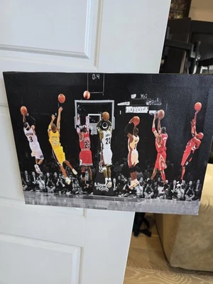 Arte de pared en lienzo de leyendas de baloncesto Iverson Kobe Jordan LeBron Wade McGrady decoración Foto 1 de 4