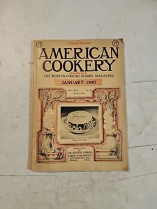 AMERICAN COOKERY Boston Cooking School Magazine. January 1940 Illustrated - Picture 1 of 8