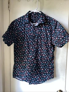 Camisa hawaiana floral negra vintage sin límites S para hombre - Imagen 1 de 8
