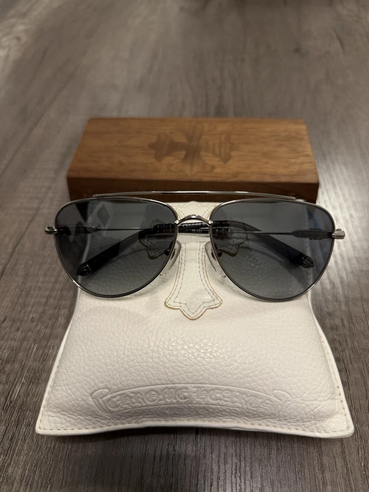 Gafas de aviador metálicas Chrome Hearts Slam Foto 1 de 4