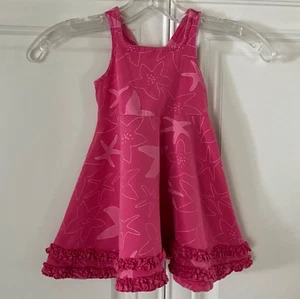 FRESH PRODUCE Childs Sundress size 2 Toddler orange with Seashells Pre-owned - Picture 1 of 2