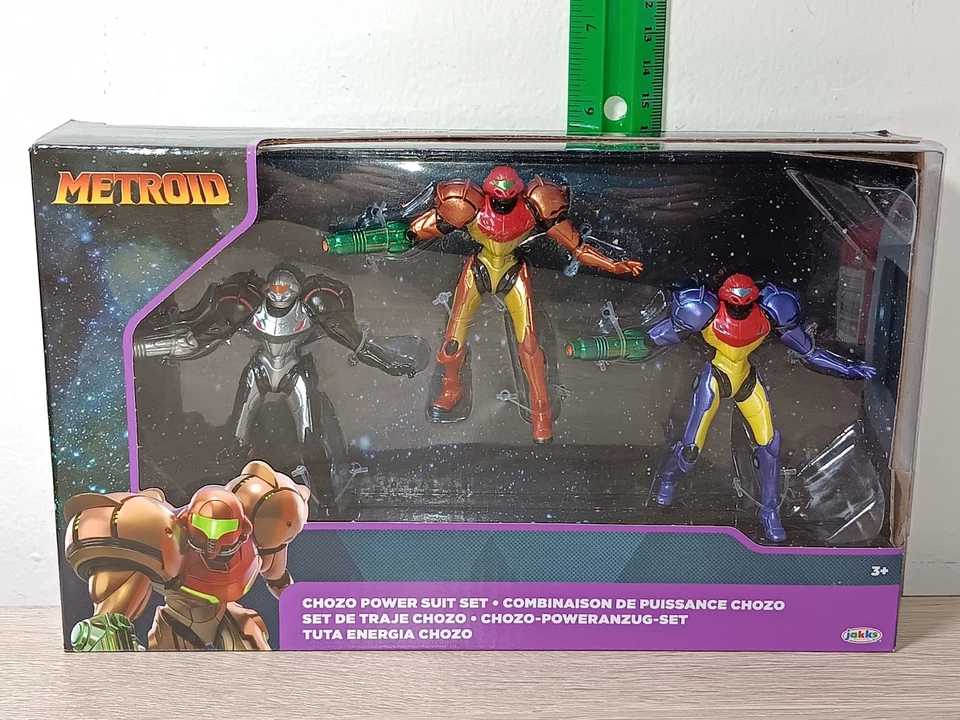 JAKKS PACIFIC *FREE SHIP* 2.5" METROID PRIME BOUNTY HUNTER SET 2025 World of Nintendo Jakks