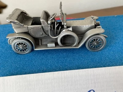 DANBURY MINT PEWTER 1909 ROLLS-ROYCE SILVER GHOST with PAPERWORK - Image 1 of 4