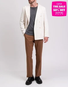 RRP€700 ODYSSEE Blazer Jacket IT48 US38 M Striped Double-Breasted Made in Italy - Picture 1 of 8