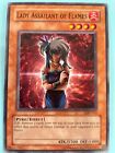 Yu-gi-oh cards LON-035 LADY ASSAILANT OF FLAMES YuGiOh card game Puro girl MINT