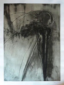 Schober Helmut.  "Rückruf" (1987). Radierung cm.98x69 Kopie 11/30. Grafik Uno - Bild 1 von 1