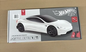 Hot Wheels Tesla Roadster RC with Headlights Taillights 1:10 White New - Picture 1 of 4