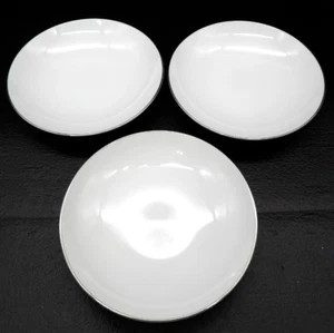 Style House Platinum Ring Berry Dessert Bowl Set of 3 5.5" White Japan VTG - Picture 1 of 4