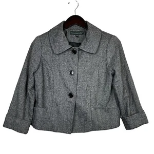 Harve Benard Classic Wool Blend Button Front Blazer Size Petite Medium - Picture 1 of 8