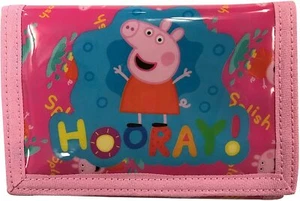 Girls Pink Peppa Wallet Muddy Puddles Card & Coin Tri Fold Design NEW - Picture 1 of 3