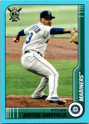 2021 Topps Big League #217 Justus Sheffield Electric Blue - Image 1 of 2