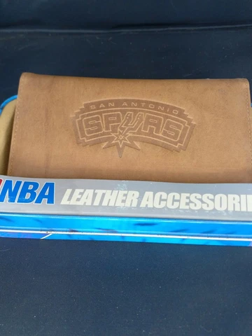 San Antonio Spurs NBA Embossed Brown Long Wallet Cover