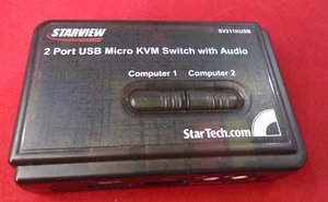 Starview 2 Port USB Micro KVM Switch Svga , USB & Acoustique - Photo 1/6