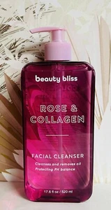 Beauty Bliss ~ Rose & Collagen Facial Cleanser 17.6 fl oz - Picture 1 of 2