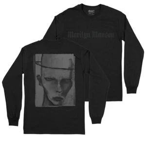 Marilyn Manson One Assassination Under God Negro sobre Negro Manga Larga Talla L NUEVO - Imagen 1 de 5