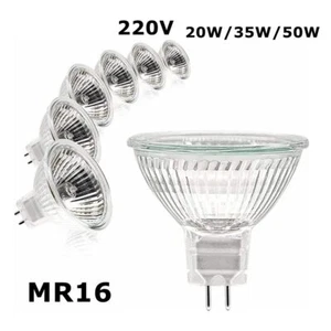 10X 20W 35W 50W MR16 220V Halogen Lamp Bulb Downlight Spotlight Spot Light GU5.3 - Picture 1 of 13