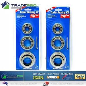2x Wheel Bearing Kit Waterproof Seal Holden Axle LM67048 LM11949 Marine Lion - Picture 1 of 3