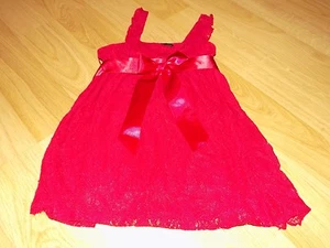 Girl's Size Medium 5-6 Guess Jeans Burgundy Red Lace Tunic Top Shirt EUC - Picture 1 of 5