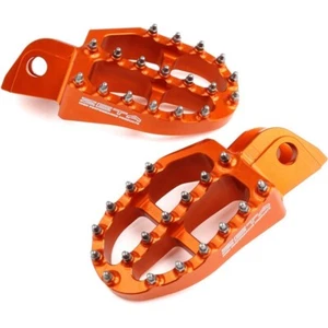 KTM ALL EXC EXC-F 2017 - 2022 ZETA ALUMINIUM FOOT PEGS RESTS PAIR ORANGE -5MM - Picture 1 of 3