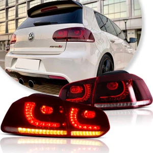 Red LED Tail Light for VW Volkswagen Golf 6 / GTI / R 2010-2014 Taillights 1Pair - Picture 1 of 15